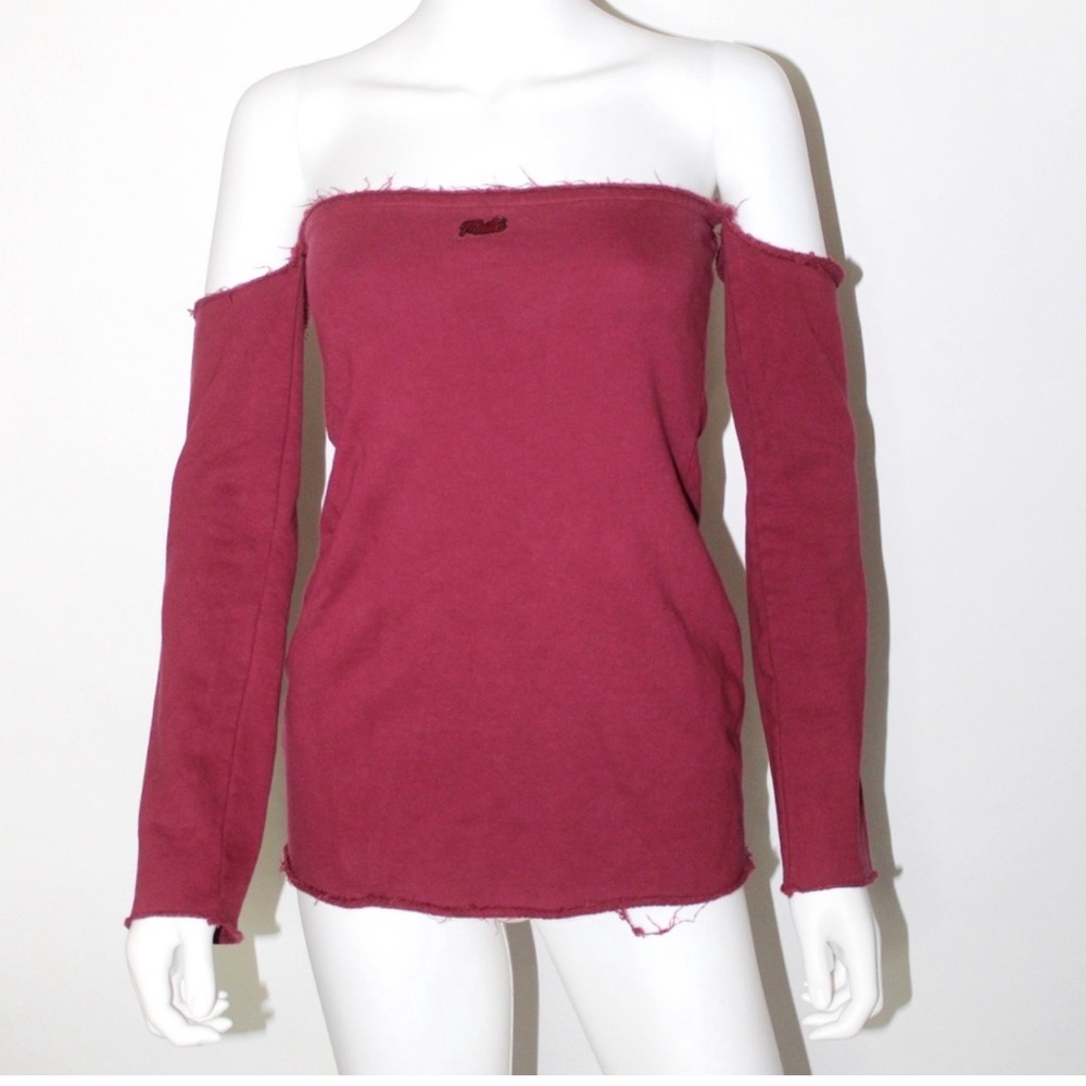 Shoulderless Fleece Top